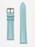 Blue Mela apple leather watch band included with The Wednesday Daywatch — front view