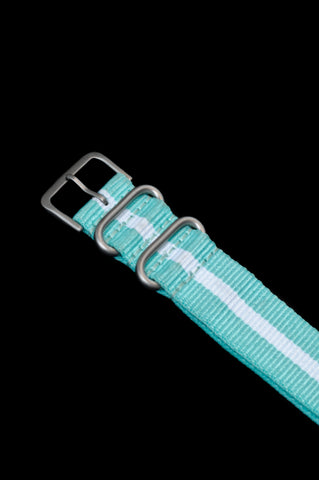 Cyan and White Strap