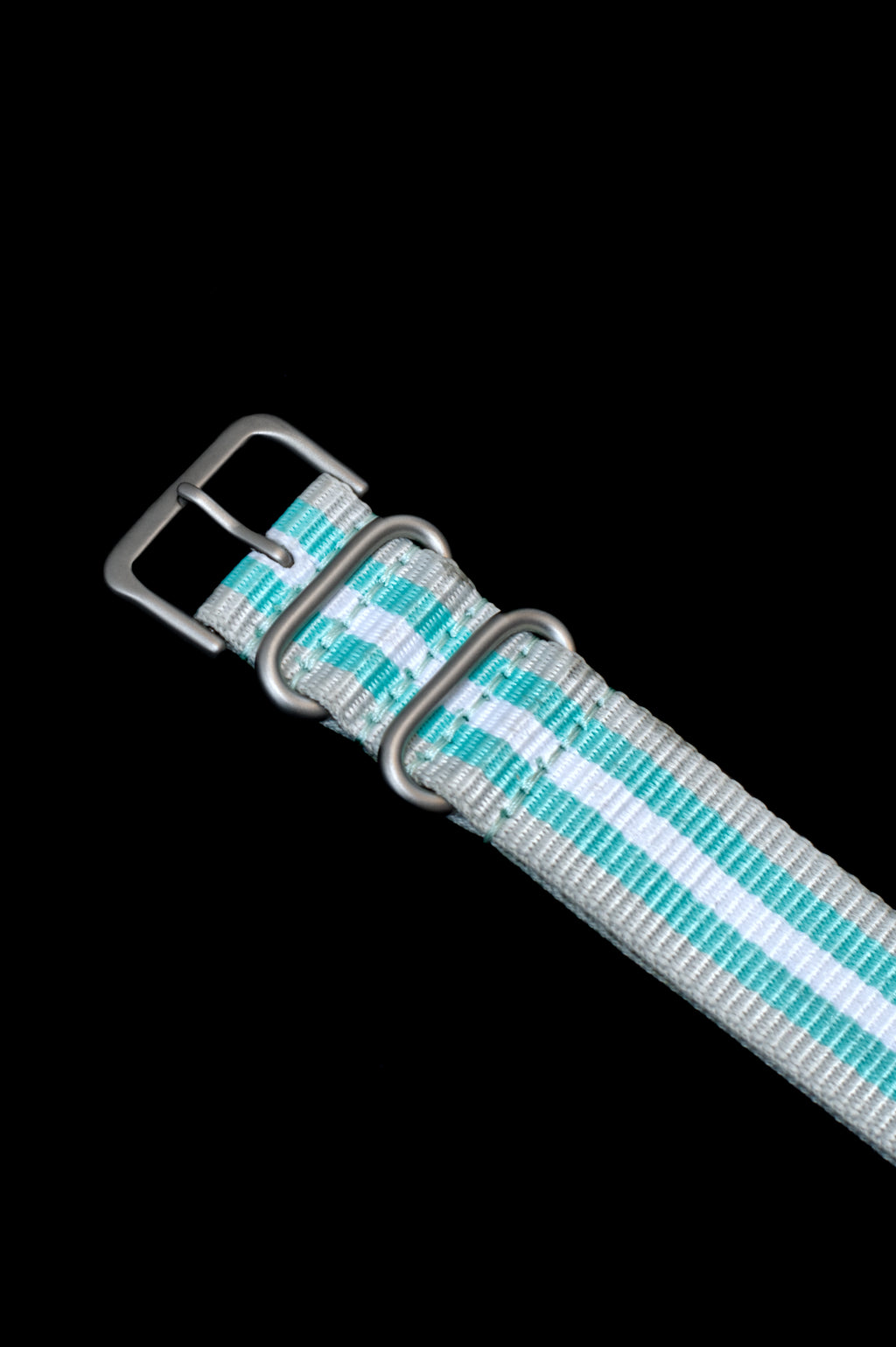 Tricolor Grey Cyan White Strap