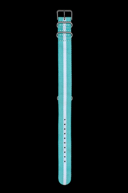 Cyan and White Strap