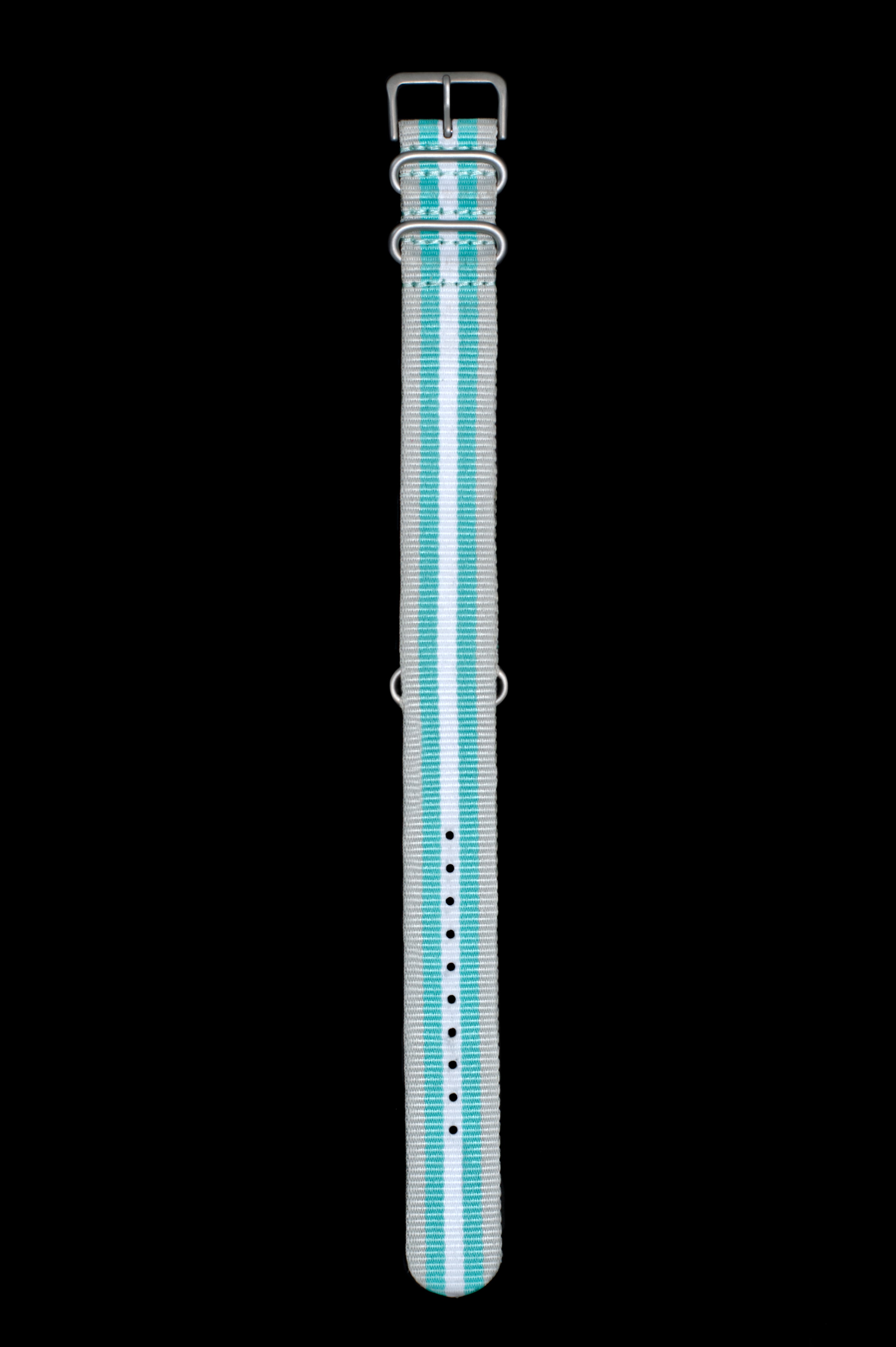 Tricolor Grey Cyan White Strap